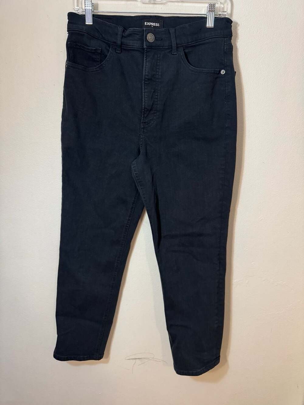 Express High Waisted Black Skinny Jeans Size 10 - Picture 15 of 16